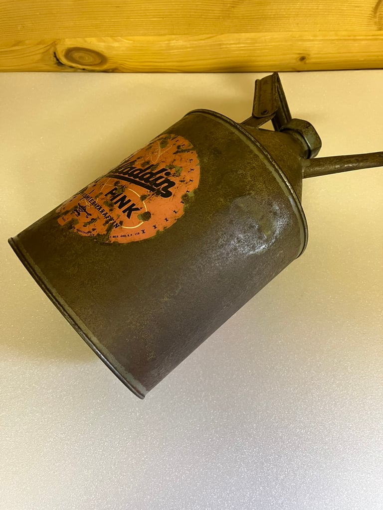 Vintage Pink Paraffin can 