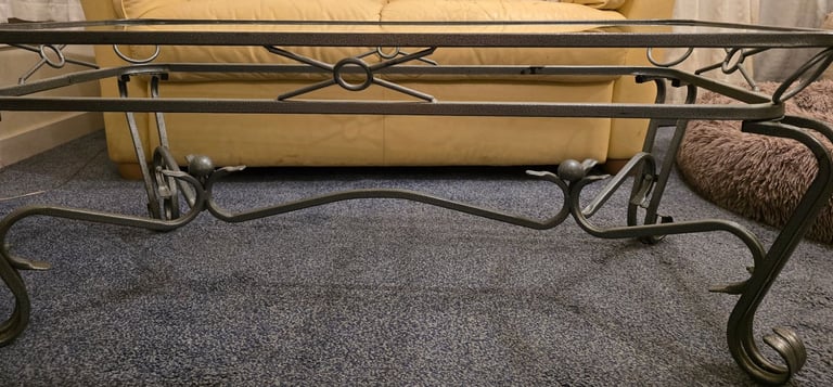 image for Glass topped coffee table