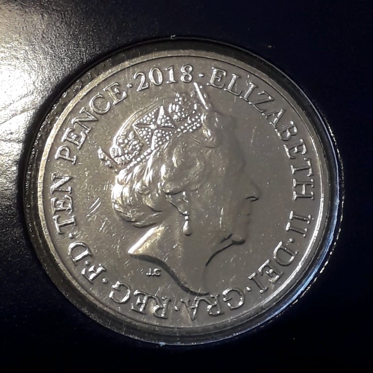 10p Alphabet A-Z - K for King Arthur coin
