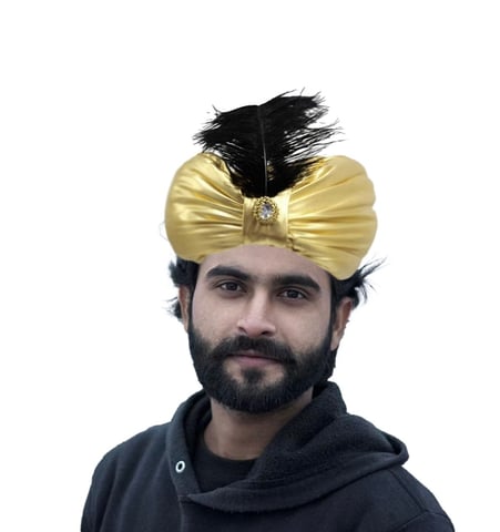 Enakshi Prince King Hat Men Sultan Costume Pleated Indian Cap