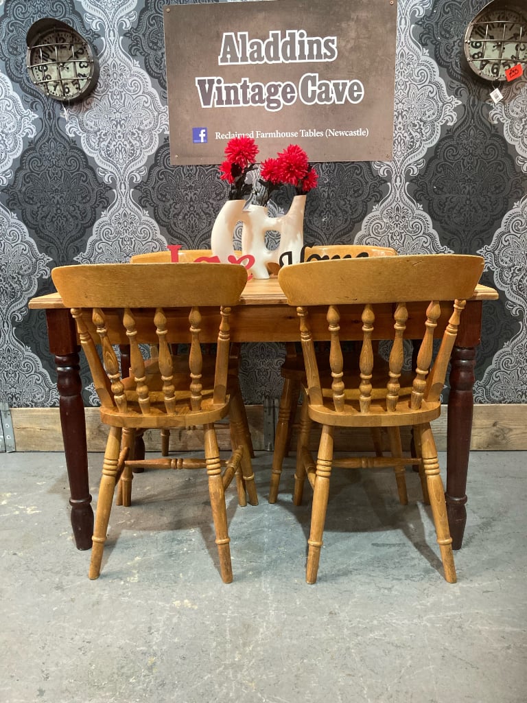 Farmhouse table deals 6 chairs