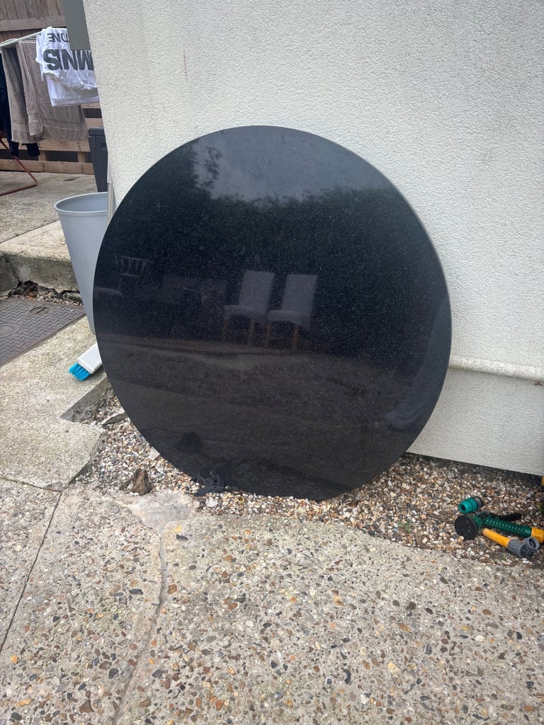 Black marble table top