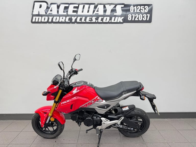 HONDA MSX 125 GROM RED, 2021 70REG ONLY 4,884 MILES 125CC USED MOTORBIKE