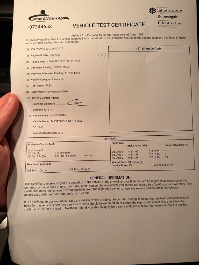 Volkswagen, PASSAT, Estate, 2013, Manual, 1968 (cc), 5 doors