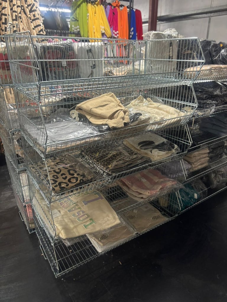 image for Metal Wire 5 Shelf Racking - 4 AVAILABLE 