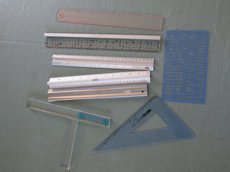 image for Jakar Line Cutter, Stamp Positioner Steel Rulers & other card making tools