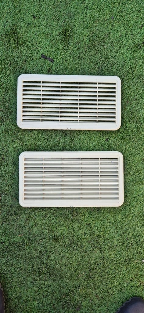 Fridge vents, water heater vents, heater flue cowls for camper caravan motorhome.