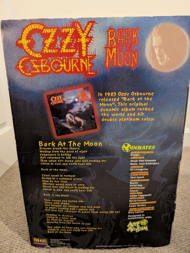 Ozzy Osbourne rare Bark at the Moon collection figure brand new in box 