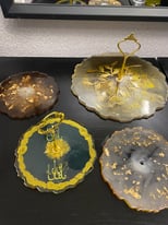 Handmade resin dishes, small and medium size