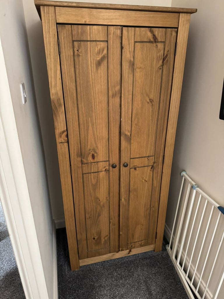 2 Door Pine Wardrobe
