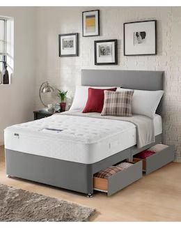 ASAP Sale !! Brand new Double Fabric Divan bed with Headboard + Mattress 