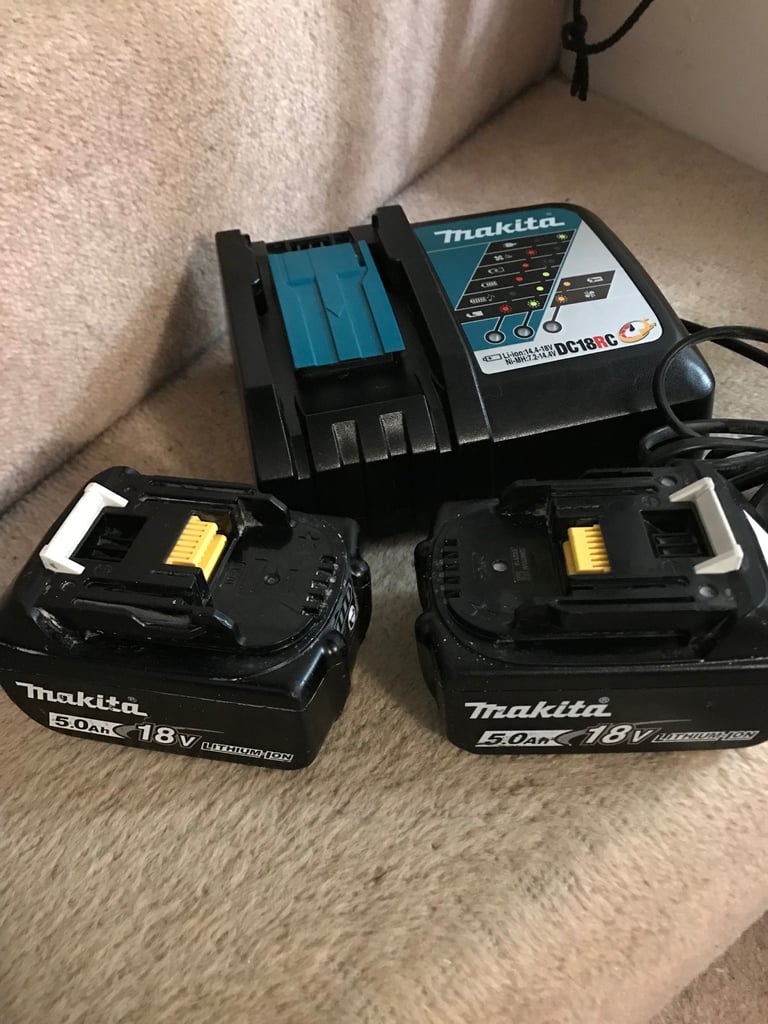 image for Makita 18v X2  5AH batteries and charger