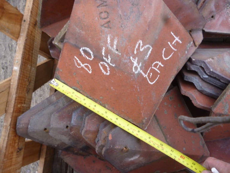 Reclaimed Arris hip tiles Bonnet tiles Rosemary hips Acne hip