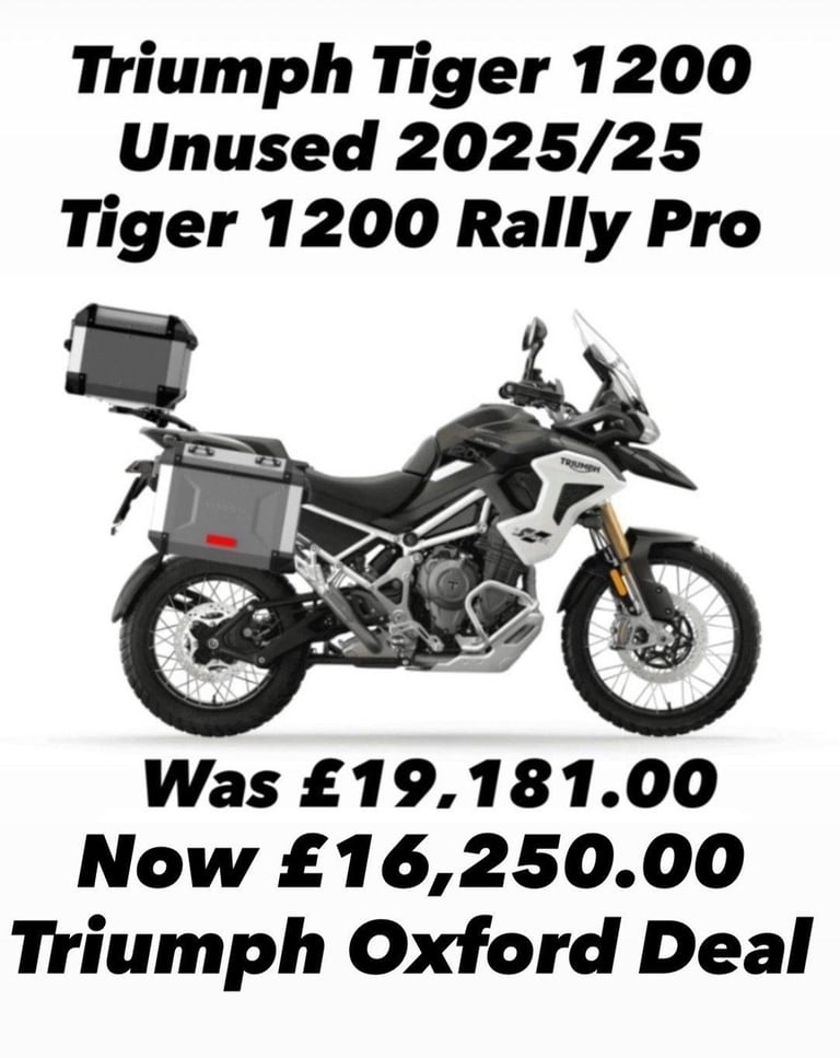 2025/25 Unused Triumph Tiger 1200 Rally Pro Motorcycle 
