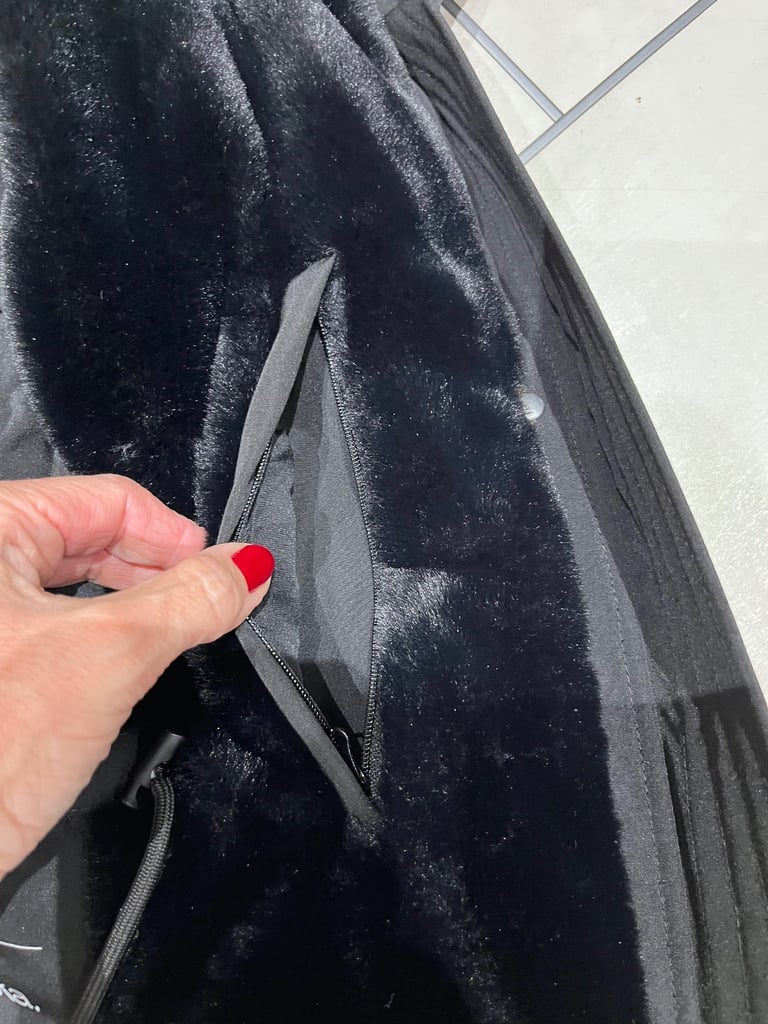 Zara black thick waterproof parka coat