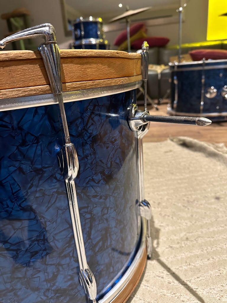 1960s Premier Blue Pearl Drums Various Sizes 