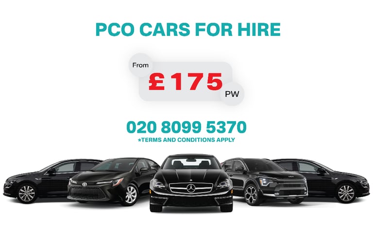 PCO Car Hire + Rent To Buy, Uber Ready Rental Edware, kenton, Wembley