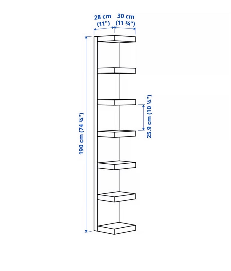 White ikea lack shelve 