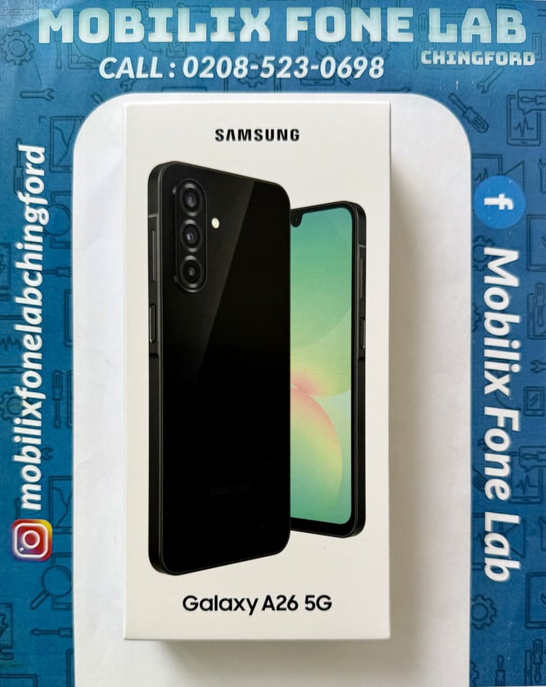 image for Brand New Samsung Galaxy A26 5G Black 128GB Storage 6GB RAM Dual Sim Unlocked Latest Android