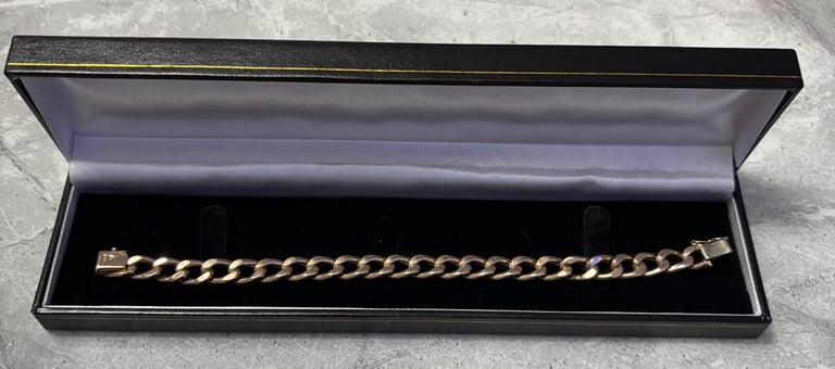 9ct Gold Cuban Bracelet (30.31g) men's or ladies