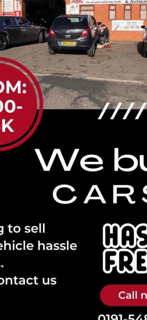 ‼️we buy cars and vans for cash regardless of it’s condition we buy 