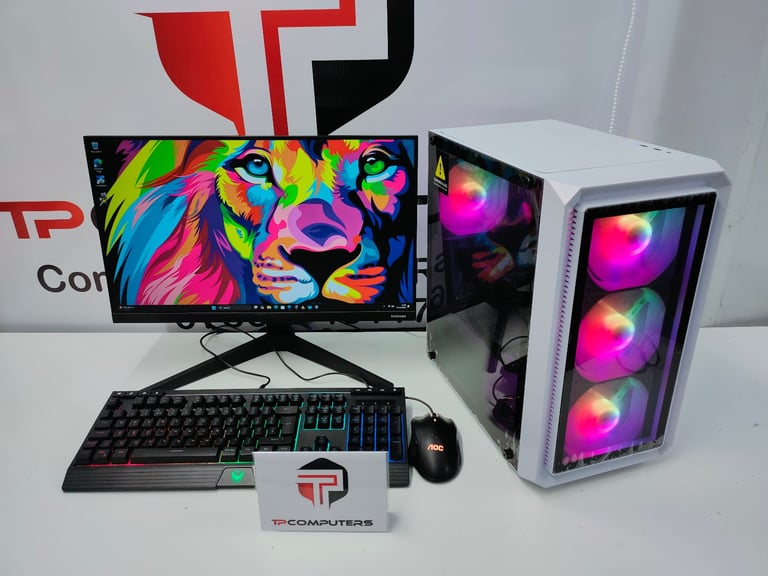 RGB Quick Gaming Computer PC Desktop Setup Bundle | i7 Procesor | RTX 4060 Graphics | 1TB