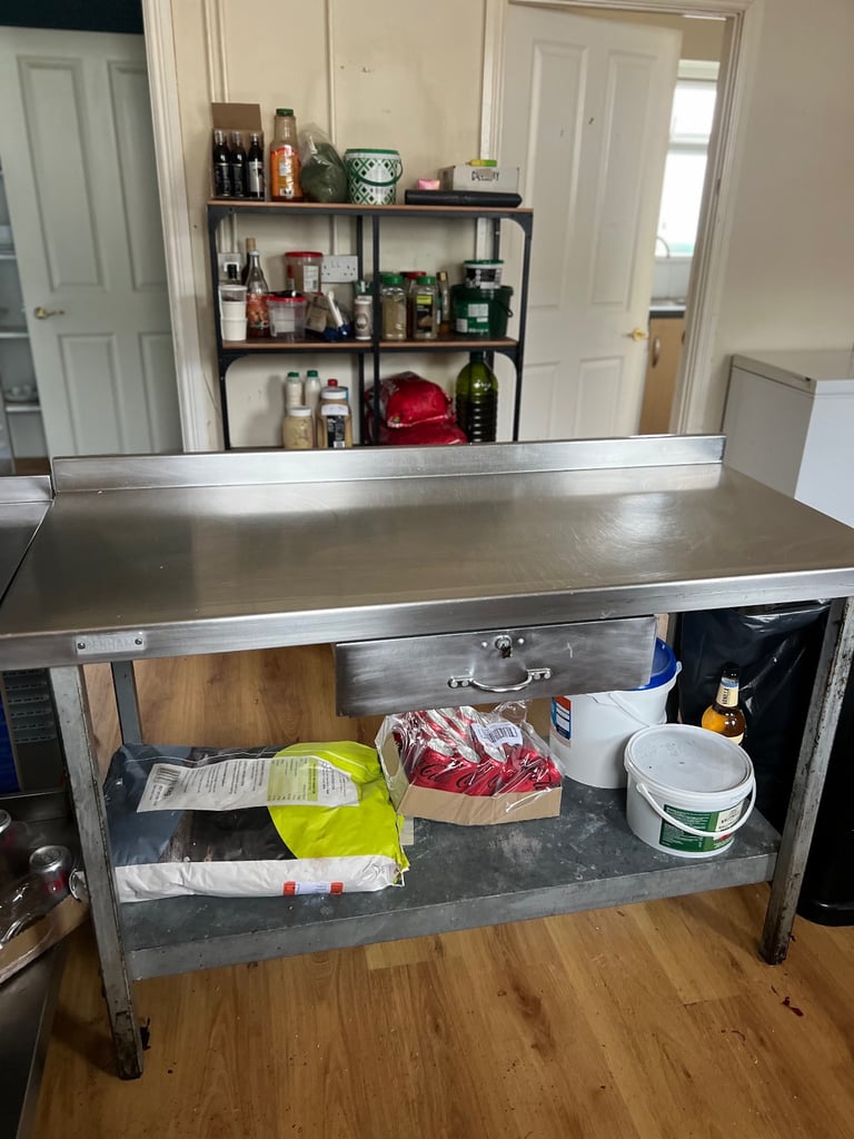 image for Stainless steel catering table kitchen worktop