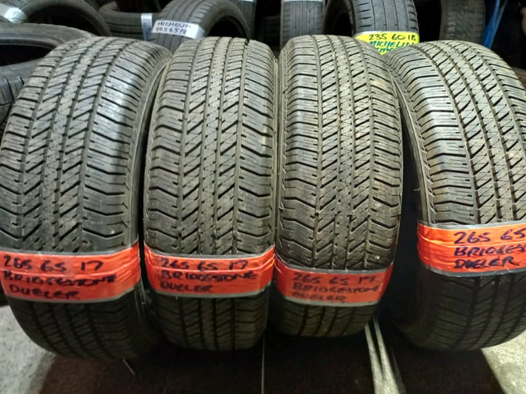 4x matching 265 65 17 bridgestone dueler tyres done 50miles £250 fitd & bal