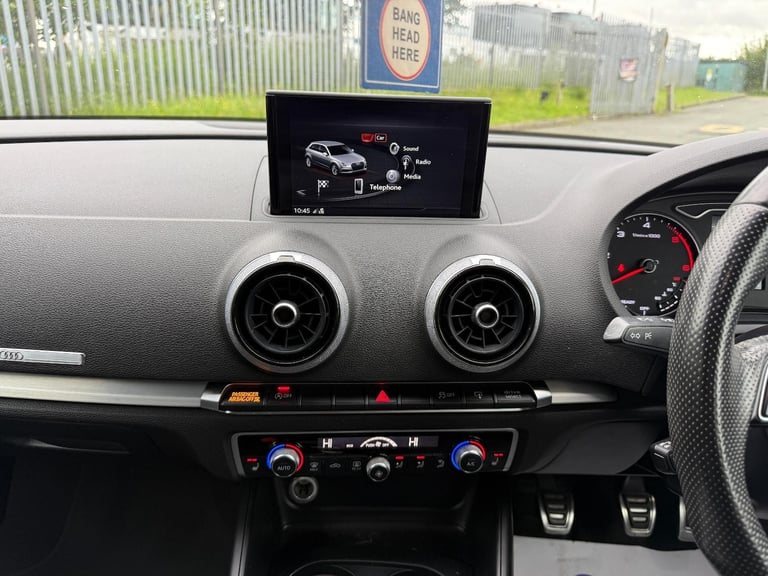 2016 66 REG AUDI A3 S LINE 1.6 DIESEL 5 DOOR BLACK HATCHBACK EURO 6 ULEZ