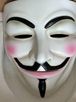 'V for Vendetta' Ceramic mask - rare - not your usual plastic effort! Never used