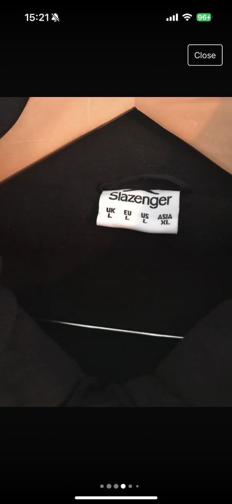 Slazenger weather Jacket rain proof fleeced full zip detachable hood Size Large