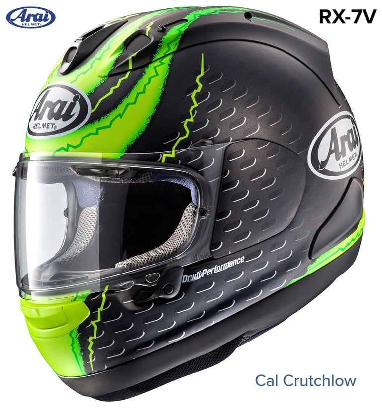 RARE #ARAI RX-7V MOTORCYCLE HELMET - CAL #CRUTCHLOW - MEDIUM - MINT COND - £475