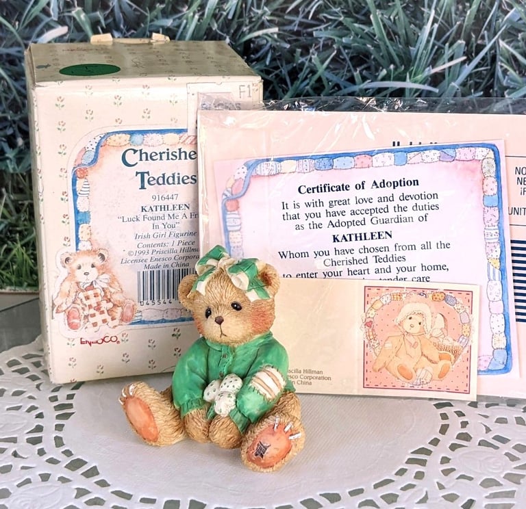 image for Cherished Teddies Bear "Kathleen" Boxed with Certificate