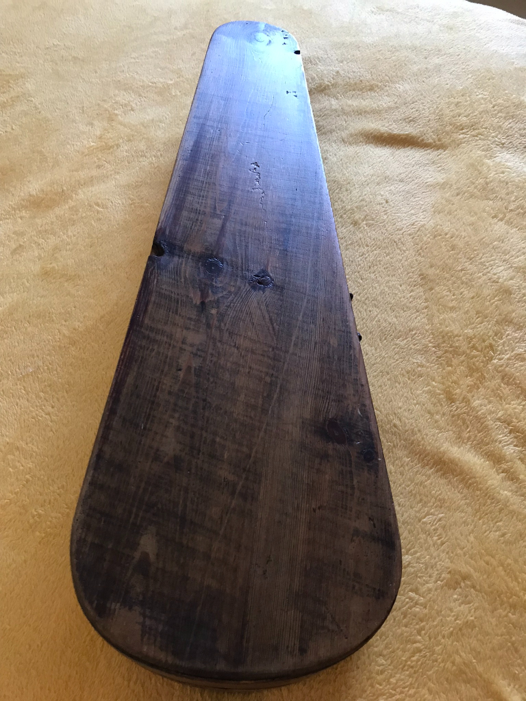 Antique Wooden ‘ Coffin ’ Violin Case Victorian Edwardian Wood