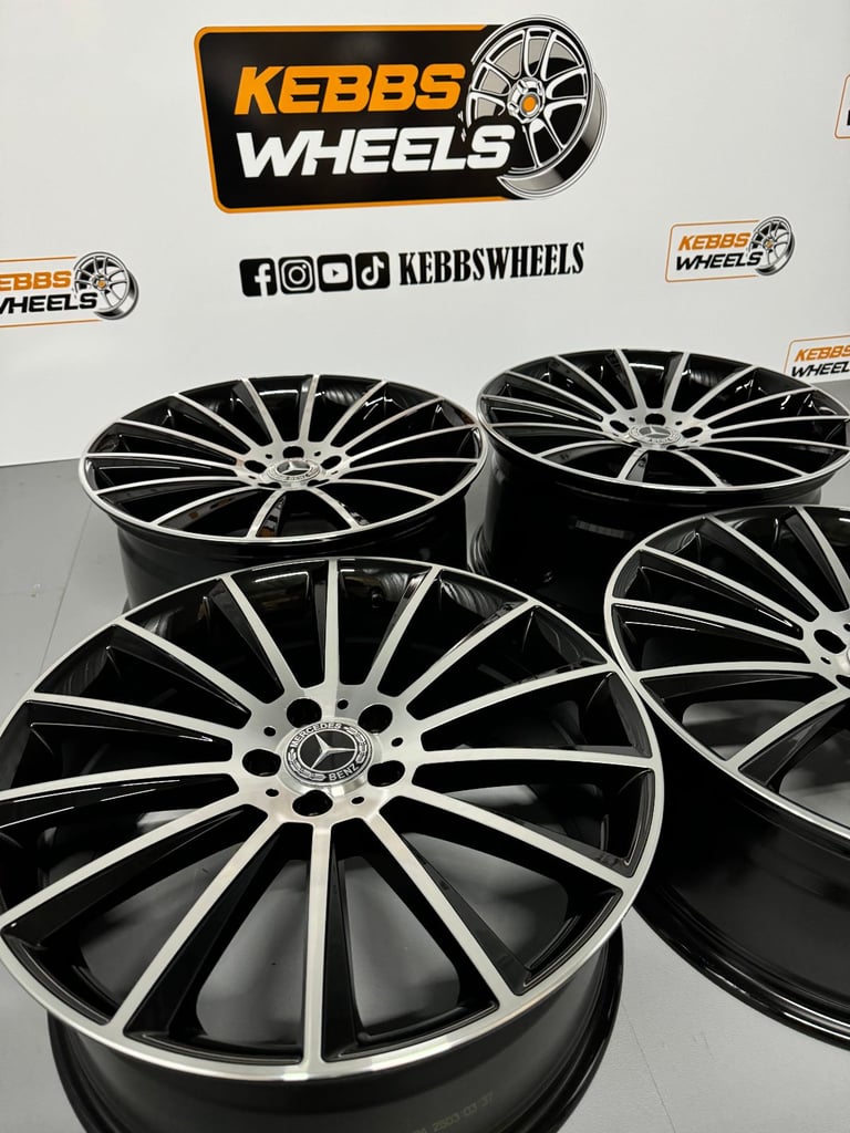 19" MERCEDES TURBINE TWIST REPLACEMENT STYLE ALLOY WHEELS C CLASS E CLASS S CLASS CLA A CLASS