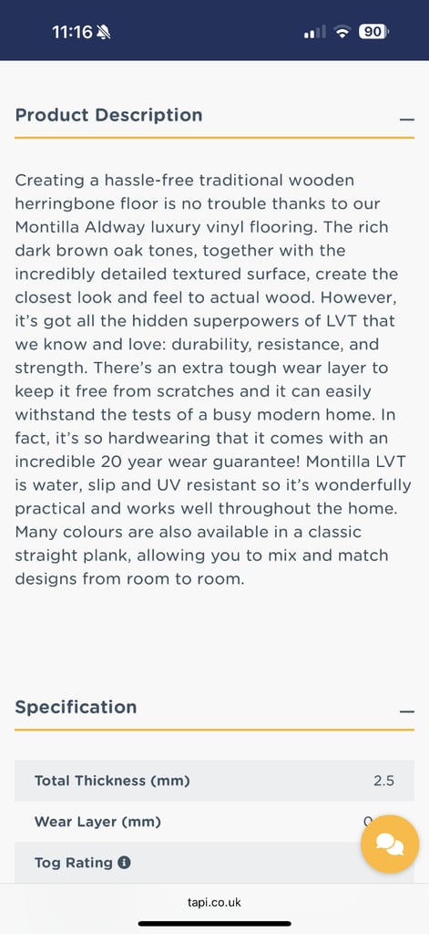 Herringbone oak luxury vinyl planks