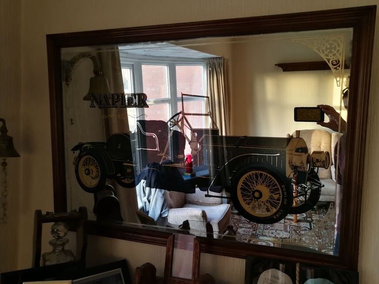 Large Vintage Classic Napier Motor Car Wall Mirror – Man Cave