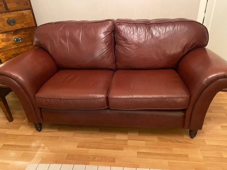 Laura Ashley leather sofas x 2