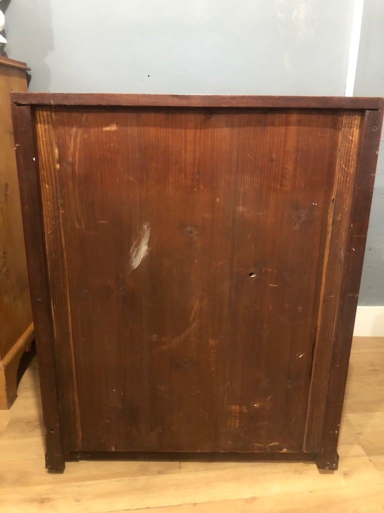 Antique wooden writing desk bureau with drawers 
