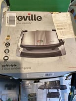Breville VST025 Sandwich & Panini Press - Stainless Steel, with box, used vcg