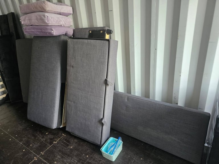 Grey Ikea Friheten Sofa Bed with Ottoman Storage