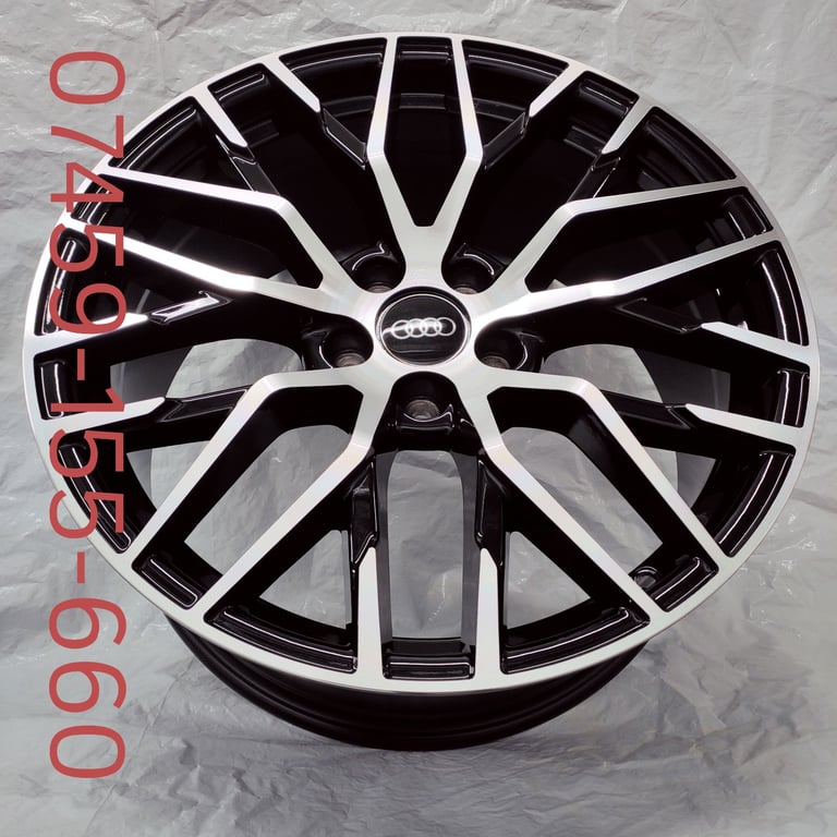 4X NEW ALLOY WHEELS (20" INCH ALLOYS) BLACK DCUT R8 AUDI A4 S4 A5 S5 S6 A6 A7 A8 TT Q5 Q7 Q3 Q4