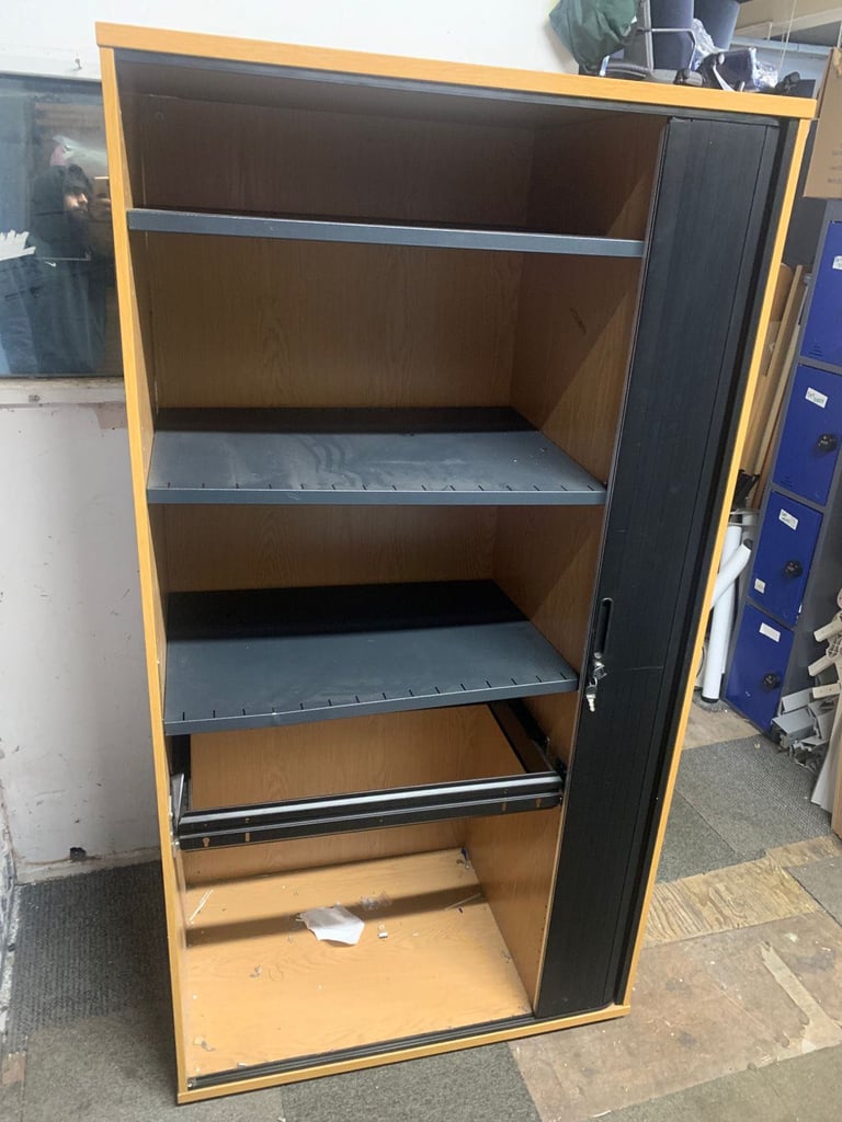 Wooden large tambour and filling cabinet (Wide 100cmm, high 190cm & deep 60cm)