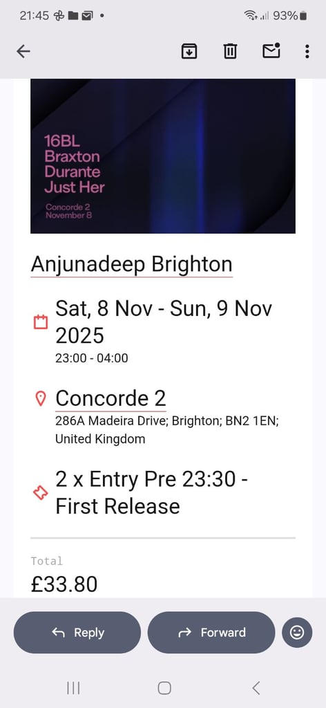 Concorde 2 Tickets