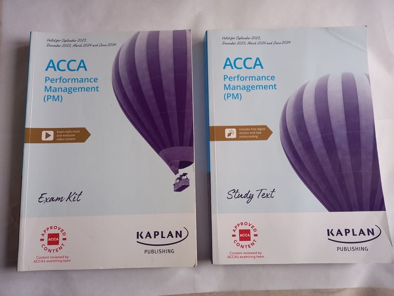ACCA Kaplan Performance Management Study book and Exam kit