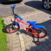 16 inch spider man bike with stabilisers.