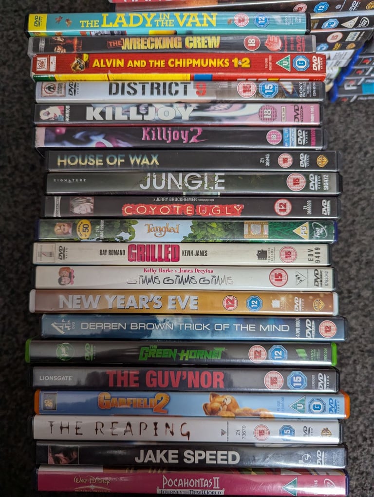 57 DVD's and 14 games