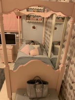 Pink Princess Single Four Poster Bed