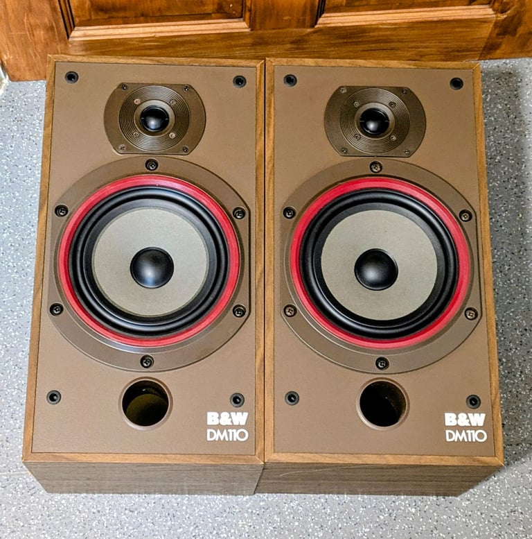 image for B&W DM110 Vintage Hi-Fi Speakers – Woodgrain Finish, Studio-Grade Heritage
