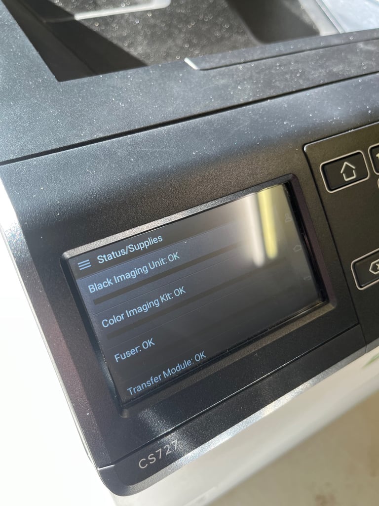 Lexmark CS720 colour laser printer - very little use.